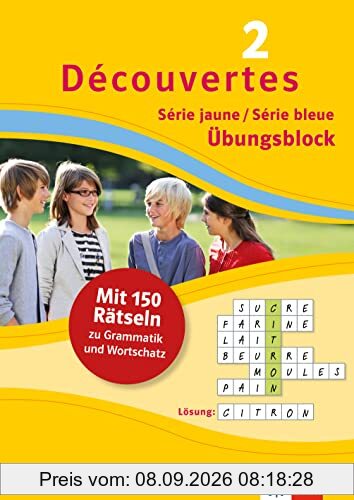 Découvertes 2 jaune/bleue - Übungsblock: 150 Rätsel zu Grammatik und Wortschatz (Découvertes Übungsblock)