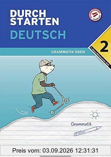 Durchstarten - Deutsch Mittelschule/AHS: 2. Klasse - Grammatik: Übungsbuch mit Lösungen