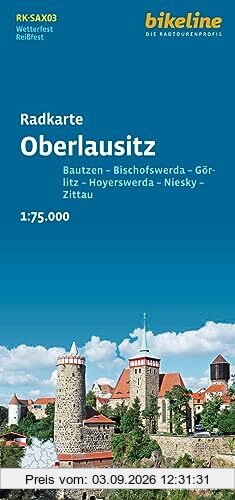Radkarte Oberlausitz (RK-SAX03): Bautzen – Bischofswerda – Görlitz – Hoyerswerda – Niesky – Zittau