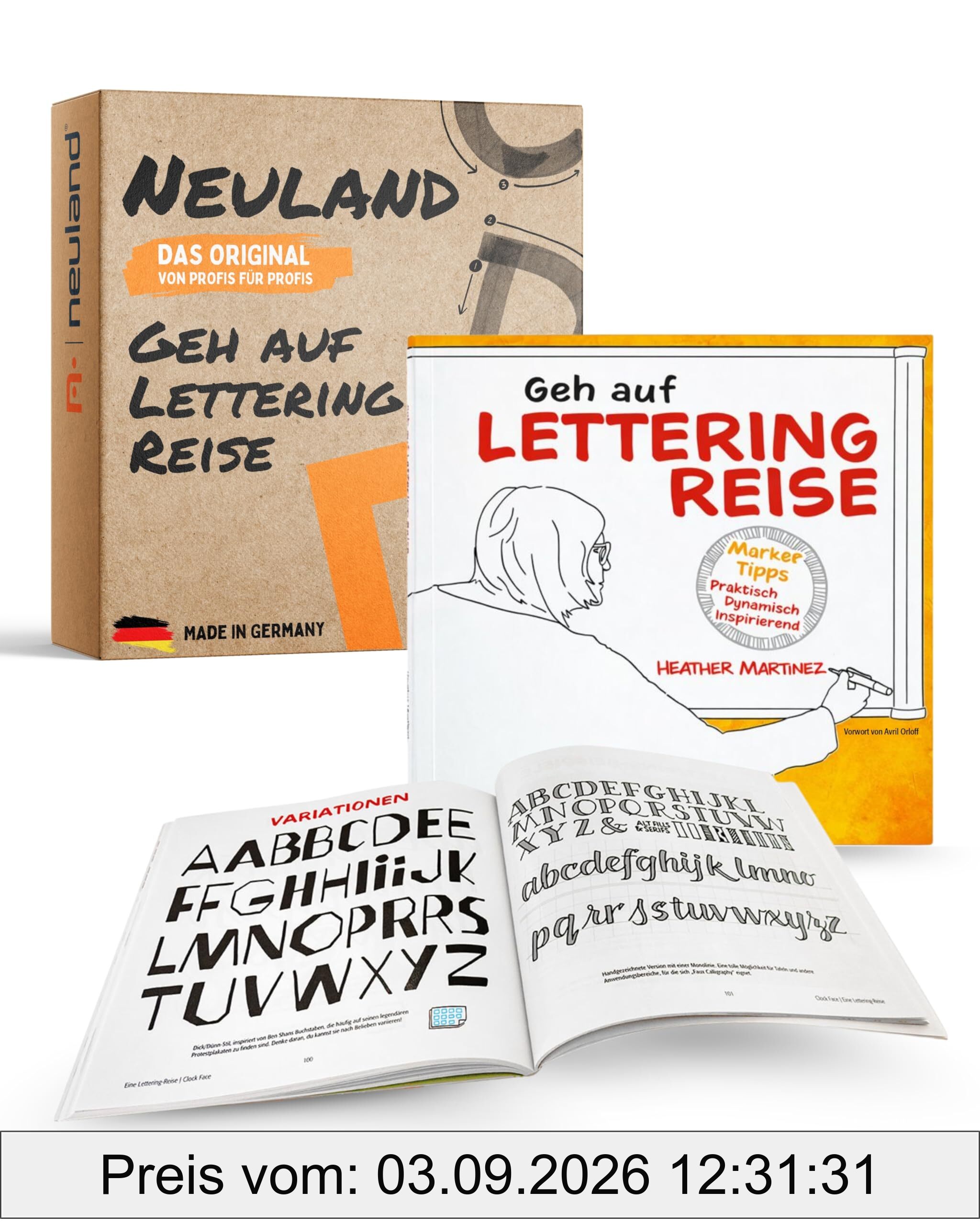 Geh auf Lettering Reise