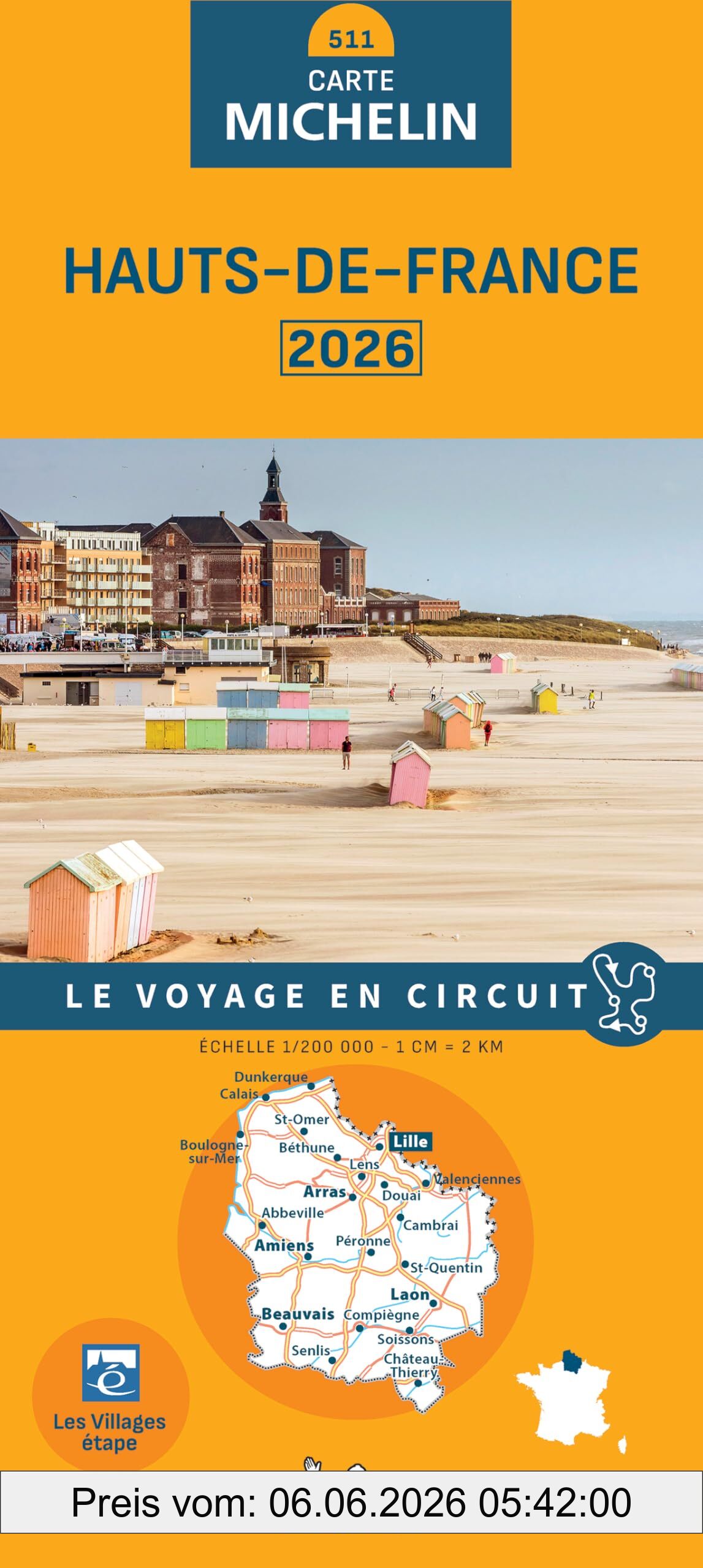 unbekannt Hauts-De-France 10511 2026, Wegenkaart 1, 200.000 (Regionale Kaarten Michelin)