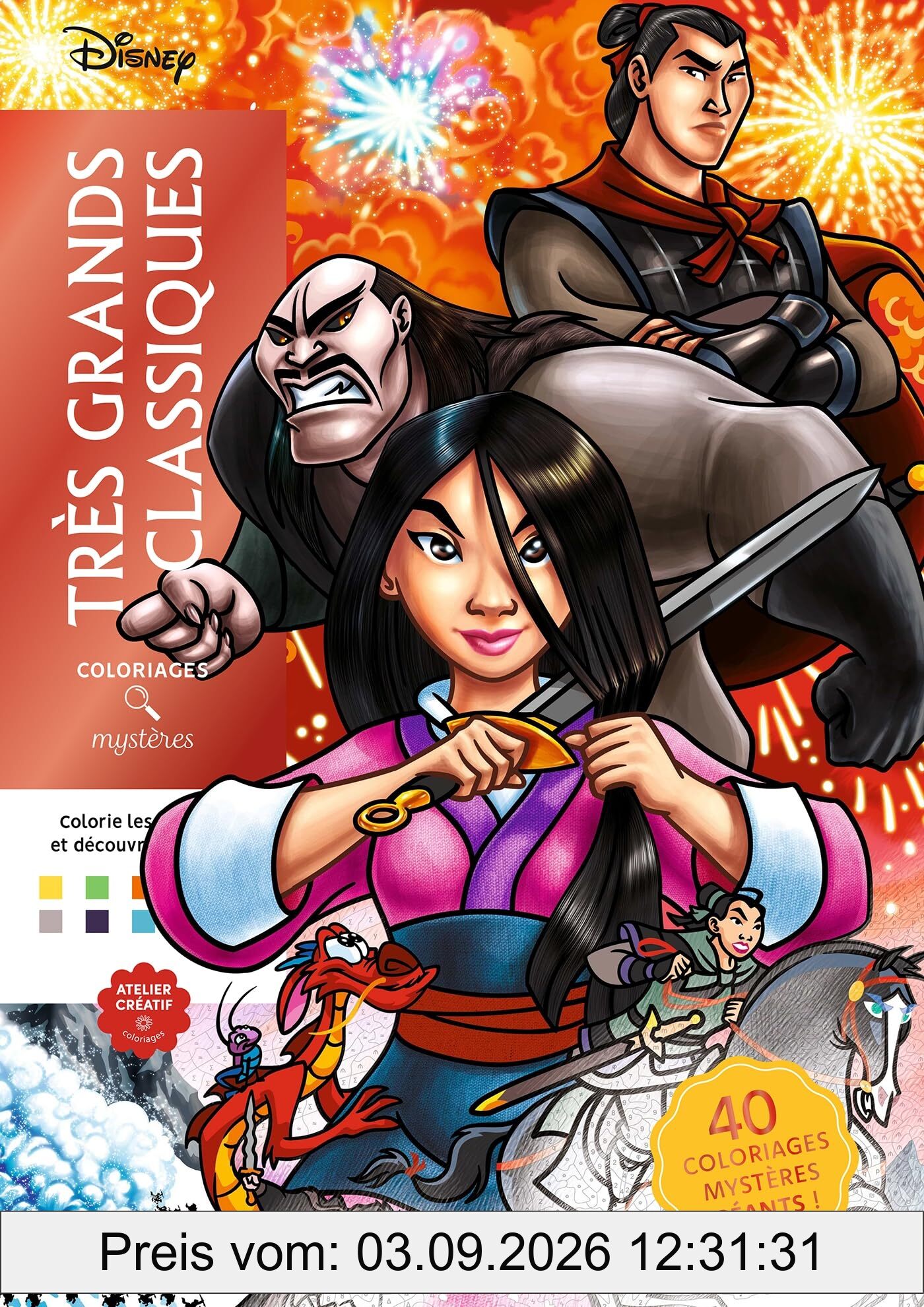 Coloriages mystères Disney : Très grands classiques : Colorie les chiffres et découvre l'image