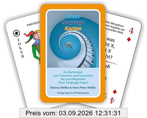 Clean Language Karten: Ein Kartenspiel zum Trainieren und Anwenden der grundlegenden Clean Language Fragen.