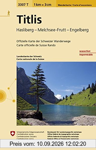 3307T Titlis Wanderkarte: Hasliberg - Melchsee-Frutt - Engelberg (Wanderkarten 1:33 333)
