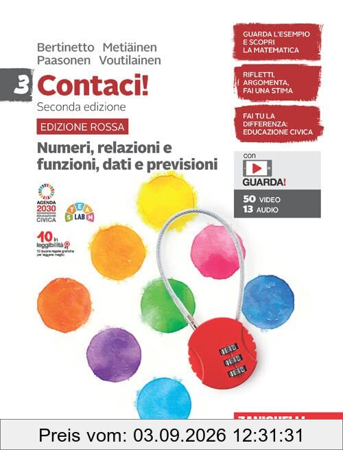 Contaci! Ediz. rossa. Con Numeri, relazioni e funzioni, dati e previsioni e Misure, spazio e figure. Per la Scuola media. Con e-book. Con espansione online (Vol. 3)