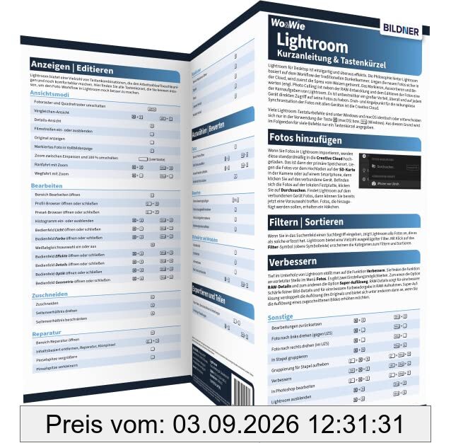 Lightroom - Kurzanleitung & Tastenkürzel