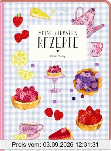 Meine liebsten Rezepte - Tea Time: Einschreibbuch: Mit Farbschnitt, separater Zutatenliste und Inhaltsverzeichnis zum Selbstgestalten