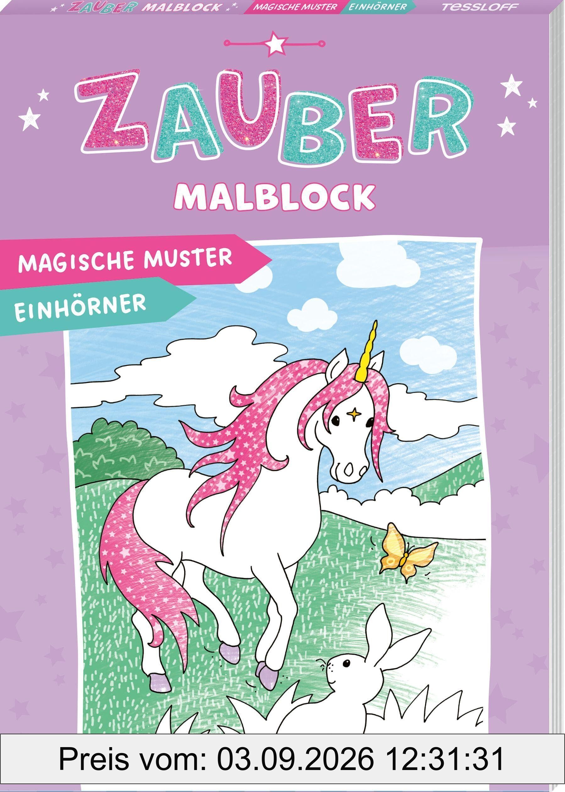 Zaubermalblock. Magische Muster. Einhörner