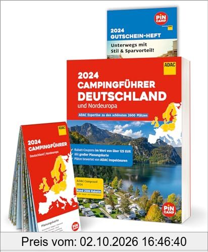 ADAC Campingführer Deutschland/Nordeuropa 2024 - jetzt mit Rabatt-Coupons im Wert von über 125 Euro!: Mit ADAC Campcard und Planungskarten