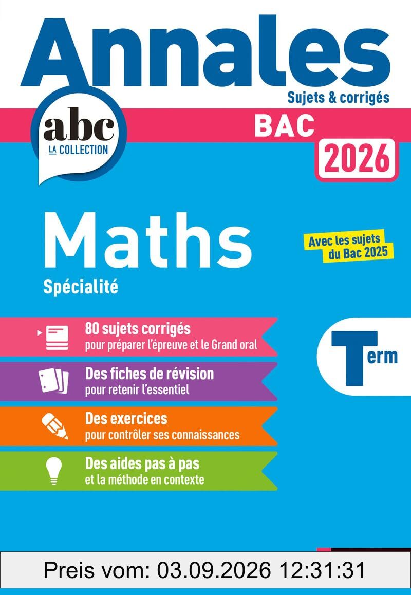 Maths spécialité terminale : bac 2026