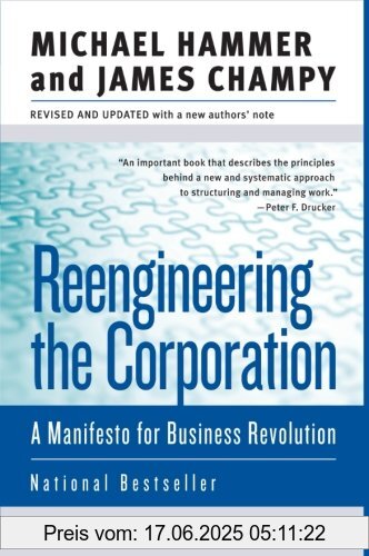 Binding : Taschenbuch, Edition : Rev Upd, Label : HarperBusiness, Publisher : HarperBusiness, NumberOfItems : 1, medium : Taschenbuch, numberOfPages : 272, publicationDate : 2006-10-10, releaseDate : 2006-10-10, authors : Michael Hammer, James Champy, languages : english, ISBN : 0060559535