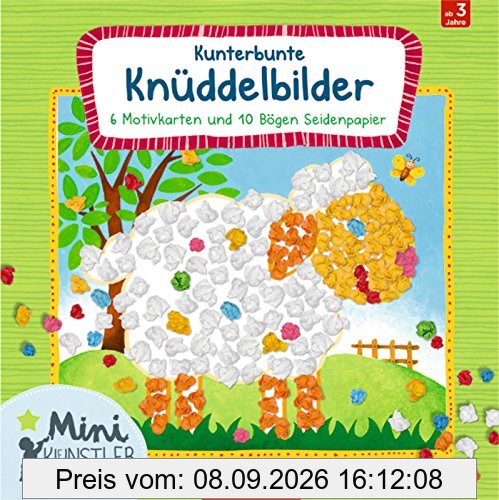 Kunterbunte Knüddelbilder: 6 Motivkarten und 10 Bögen Seidenpapier