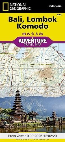 Bali, Lombok, and Komodo: Travel Maps International Adventure Map (National Geographic Adventure Travel Maps)