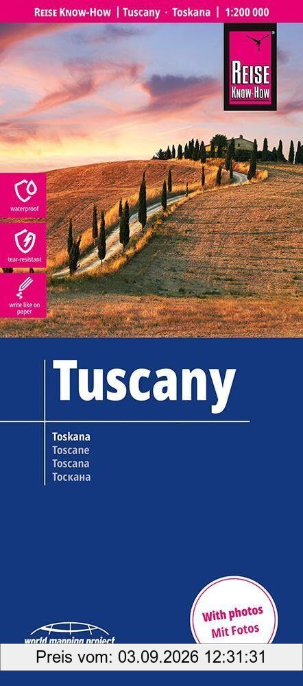 Reise Know-How Landkarte Toskana | Tuscany (1:200.000)