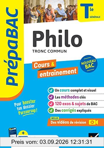 Philo tronc commun terminale générale : nouveau bac