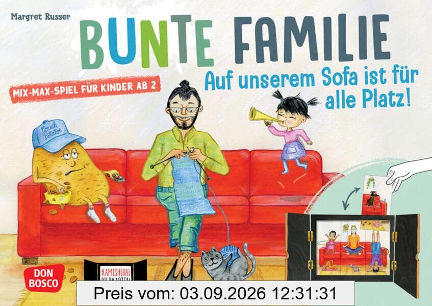Bunte Familie: Auf unserem Sofa ist für alle PlatzMix-Max-Spiel für Kinder ab 2: Mit dem Erzähltheater über moderne Familienformen, Toleranz und ... (Spiele im Erzähltheater Kamishibai)