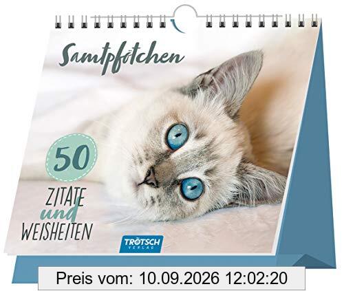 Trötsch Tischaufsteller Sprüche und Zitate zum Aufstellen Katzen: immerwährender Tischaufsteller mit Spiralbindung