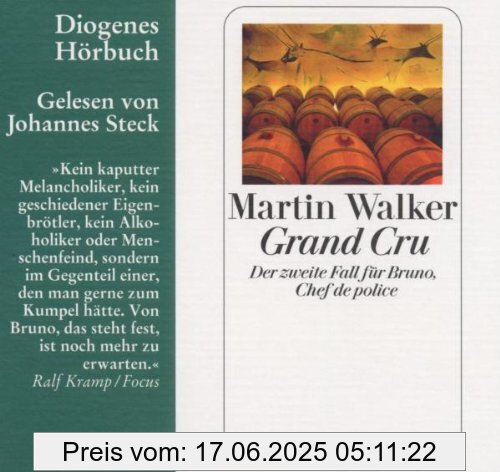 Binding : Audio CD, Edition : 1, Label : Diogenes, Publisher : Diogenes, NumberOfItems : 8, Format : Audiobook, medium : Audio CD, publicationDate : 2010-04-27, runningTime : 551 minutes, authors : Martin Walker, narrators : Johannes Steck, languages : german, ISBN : 3257802927