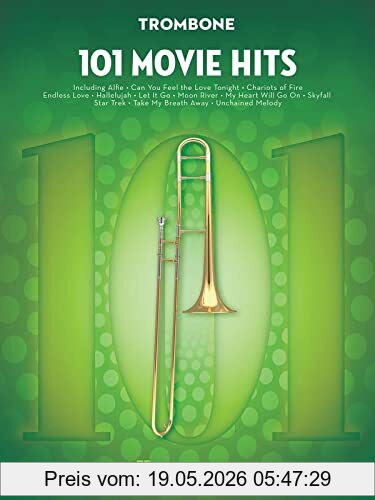 Hal Leonard 101 Movie Hits For Trombone, Noten, Sammelband Für Posaune