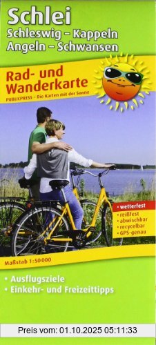 Rad- und Wanderkarte Schlei, Schleswig - Kappeln, Angeln - Schwansen: mit Ausflugszielen, Einkehr- & Freizeittipps, wetterfest, reissfest, abwischbar, ... Einkehr- & Freizeittipps. GPS-genau