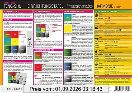 Feng-Shui Einrichtungstafel: Wohnraumgestaltung nach den Regeln des Feng-Shui (incl. Bagua-Tafel)