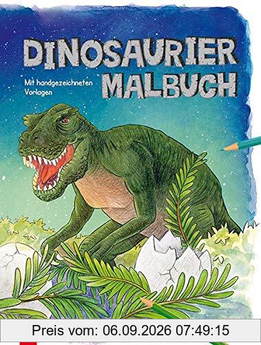 Dinosaurier - Malbuch: Mit handgezeichneten Vorlagen