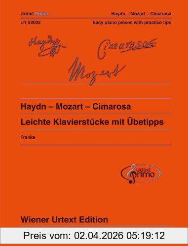 unbekannt Haydn - Mozart - Cimarosa, Leichte Klavierstücke Mit Übetipps - Ausgabe Mit Deutschem Und Englischem Kommentar. Band 2. Klavier., Leichte ... Für