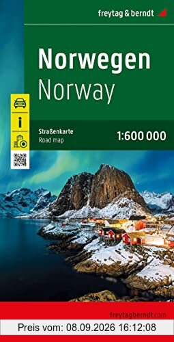 Norwegen, Straßenkarte 1:600.000, freytag & berndt (freytag & berndt Auto + Freizeitkarten)