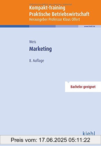 Binding : Taschenbuch, Edition : 8., überarb. u. aktual. Aufl., Label : NWB Verlag, Publisher : NWB Verlag, medium : Taschenbuch, numberOfPages : 375, publicationDate : 2016-07-14, authors : Klaus Olfert (Hrsg.), Weis, Hans Christian, languages : german, ISBN : 3470497885