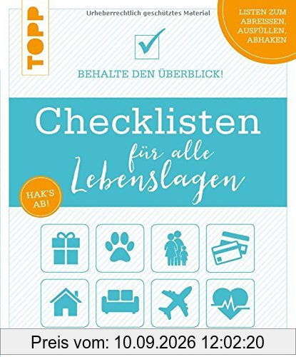 Checklisten für alle Lebenslagen: Behalte den Überblick! Alle Checklisten zum Heraustrennen und als Download