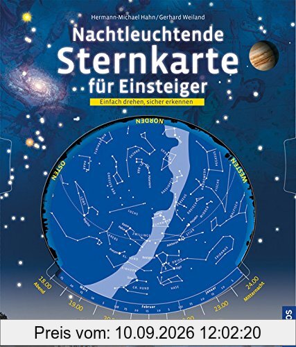 Nachtleuchtende Sternkarte für Einsteiger: Einfach drehen, sicher erkennen