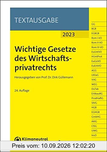Wichtige Gesetze des Wirtschaftsprivatrechts (NWB Textausgabe)