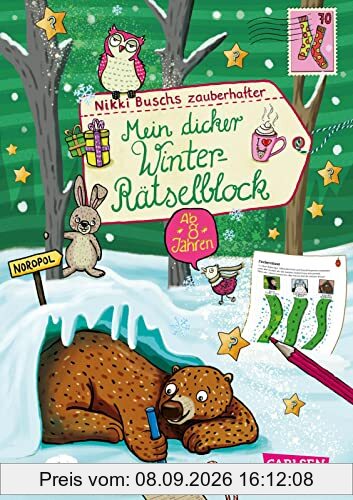 Mein dicker Winter-Rätselblock: Knobelspaß und Quizfragen mit Anti-Langeweile-Garantie für Mädchen und Jungs ab 8 (8)