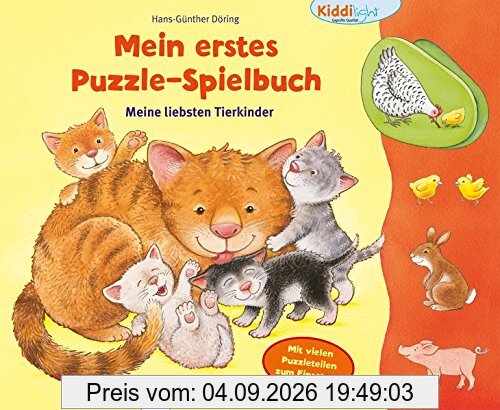 Mein erstes Puzzle-Spielbuch. Meine liebsten Tierkinder: Kiddilight