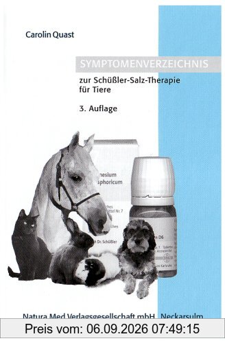 Symptomenverzeichnis zur Schüßler-Salz-Therapie für Tiere