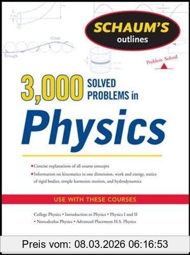 Alvin Halpern Schaum's 3, 000 Solved Problems In Physics (Schaum's Outlines)