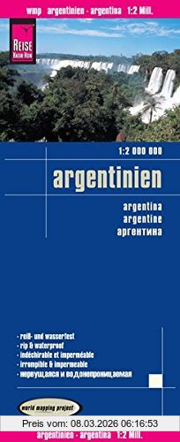 Peter Rump, Reise Know-How Verlag Reise Know-How Landkarte Argentinien (1, 2.000.000), World Mapping Project