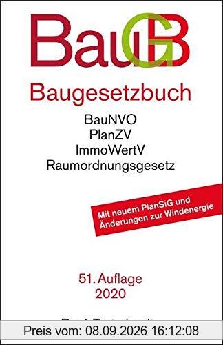 Baugesetzbuch: mit Immobilienwertvermittlungsverordnung, Baunutzungsverordnung, Planzeichenverordnung, Raumordnungsgesetz, Raumordnungsverordnung (Beck-Texte im dtv)