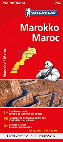 Michelin Marokko, Straßen- Und Tourismuskarte 1, 1.000.000 (Michelin Nationalkarte)