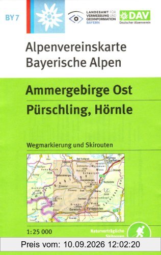 DAV Bayerische Alpen 07. Ammergebirge Ost 1 : 25 000