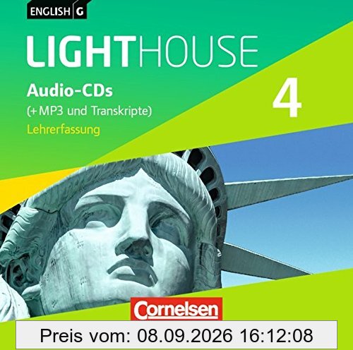 English G Lighthouse - Allgemeine Ausgabe: Band 4: 8. Schuljahr - Audio-CDs (Vollfassung): Audio-Dateien auch als MP3