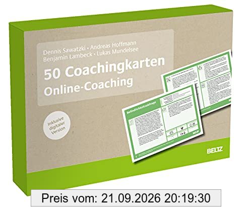 50 Coachingkarten Online-Coaching: Das Methodenset für digital gestützte Beratung. Mit 16-seitigem Booklet. Inklusive digitaler Version