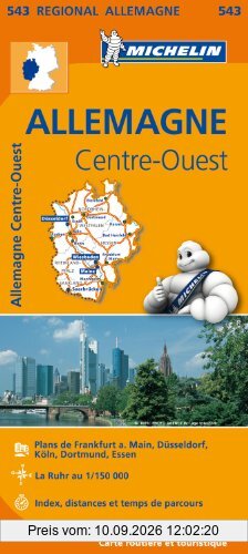 ALLEMAGNE C - O/C - W DUITSLAND 11543 CARTE ' REGIONAL ' MICHELIN KAART