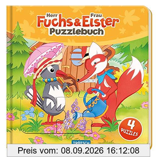 Trötsch Unser Sandmännchen Puzzlebuch mit 4 Puzzle Fuchs und Elster: Beschäftigungsbuch Entdeckerbuch Puzzlebuch