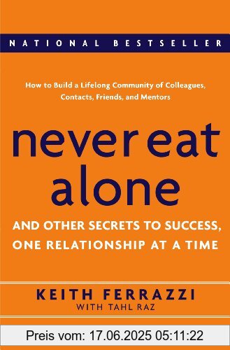 Binding : Gebundene Ausgabe, Label : Crown Business, Publisher : Crown Business, NumberOfItems : 1, PackageQuantity : 1, medium : Gebundene Ausgabe, numberOfPages : 320, publicationDate : 2005-02-22, releaseDate : 2005-02-22, authors : Keith Ferrazzi, Tahl Raz, languages : english, ISBN : 0385512058