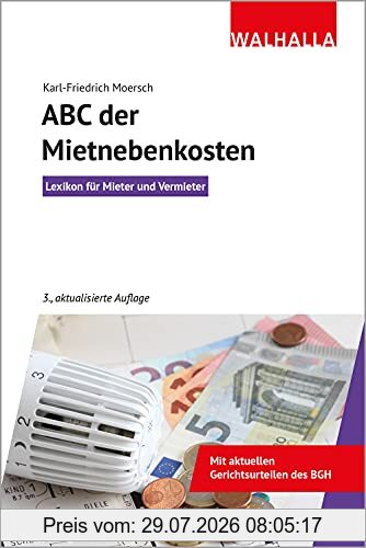 Karl-Friedrich Moersch Abc Der MIetnebenkosten, Lexikon Für Mieter Und Vermieter; Walhalla Rechtshilfen
