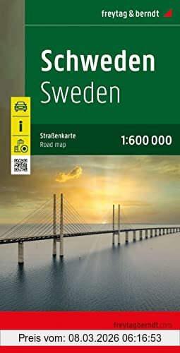 Schweden, Straßenkarte 1, 600.000, Freytag & Berndt (freytag & Berndt Auto + Freizeitkarten)