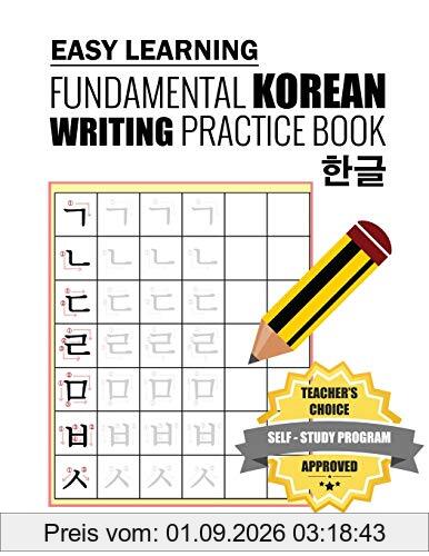 Easy Learning Fundamental Korean Writing Practice Book