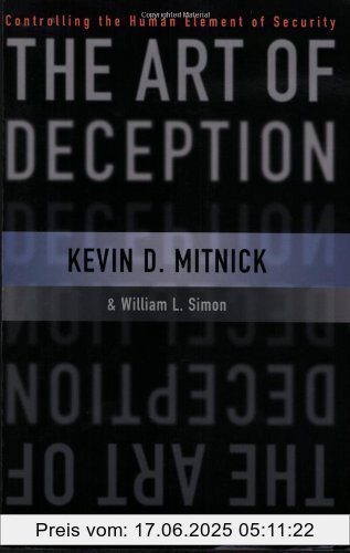 Binding : Taschenbuch, Edition : 1. Auflage, Label : John Wiley & Sons, Publisher : John Wiley & Sons, NumberOfItems : 1, medium : Taschenbuch, numberOfPages : 368, publicationDate : 2003-10-17, authors : Mitnick, Kevin D., Simon, William L., languages : english, ISBN : 076454280X