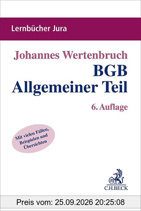 BGB Allgemeiner Teil (Lernbücher Jura)